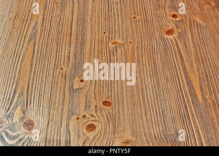 Patterned and Textured wooden garden table view from above Stock Photo