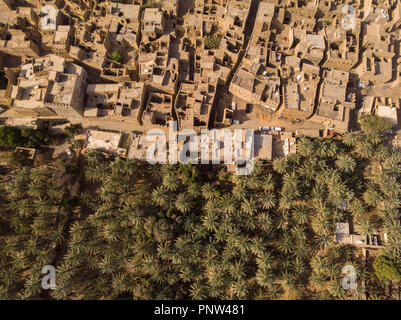 Old town Al Hamra and its date plantation in Oman Stock Photo