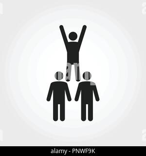 Team Spirit icon. Monochrome element illustration. Team Spirit icon design from soft skills collection. Web design, apps, software and print usage. Stock Vector