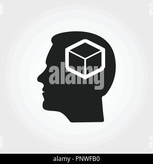 Personality icon. Monochrome element illustration. Personality icon design from soft skills collection. Web design, apps, software and print usage. Stock Vector