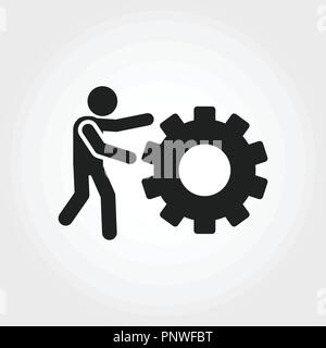 Assertiveness icon. Monochrome element illustration. Assertiveness icon design from soft skills collection. Web design, apps, software and print usage Stock Vector