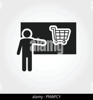 Selling Skills icon. Monochrome element illustration. Selling Skills icon design from soft skills collection. Web design, apps, software and print usa Stock Vector