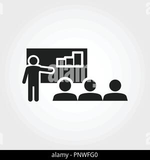 Coaching icon. Monochrome element illustration. Coaching icon design from soft skills collection. Web design, apps, software and print usage. Stock Vector