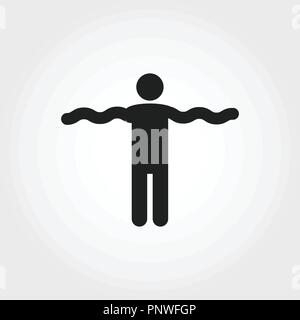 Flexibility icon. Monochrome element illustration. Flexibility icon design from soft skills collection. Web design, apps, software and print usage. Stock Vector