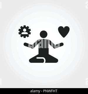 Stress Management icon. Monochrome element illustration. Stress Management icon design from soft skills collection. Web design, apps, software and pri Stock Vector