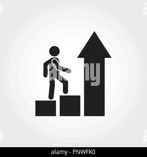 Growth Mindset icon. Monochrome element illustration. Growth Mindset icon design from soft skills collection. Web design, apps, software and print usa Stock Vector