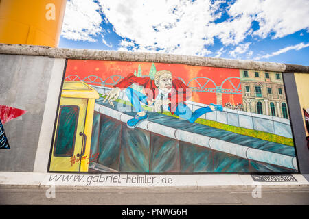 View of the Berlin wall Stock Photo