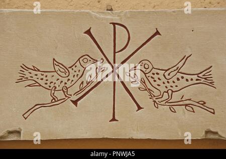 Christ monogram XP or Chi Rho monogram, ancient symbol for Christ ...