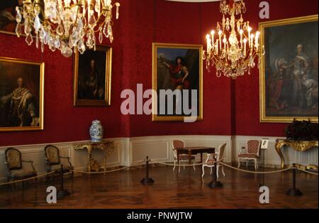 Renaissance Art. France. 16th century. Castle of Chambord. Attributed to Domenico da Cortona  (ca 1465- ca 1549). Built by order of King Francis I between 1519-1539, along the river Closson. Interior. Room. Loire Valley. Stock Photo