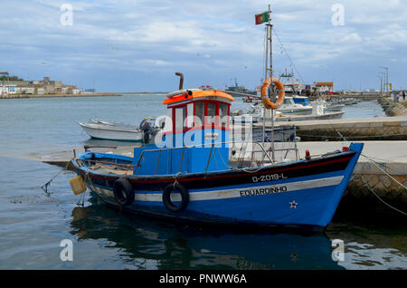 Artisanal fleet in the fishing habour of Olhao, Algarve, Southern Portugal