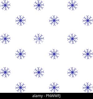Snow seamless pattern blue white background. Vector snowstorm winter background for christmas and new year illustration Stock Vector