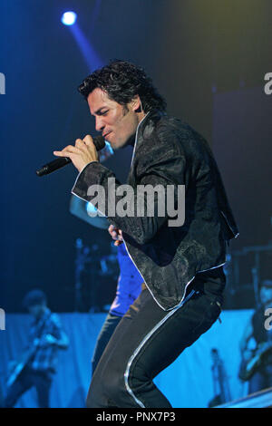 Puerto Rican latin pop singer Chayanne performs at the Seminole Hard Rock Hotel and Casino in Hollywood, Florida on November 19, 2010.