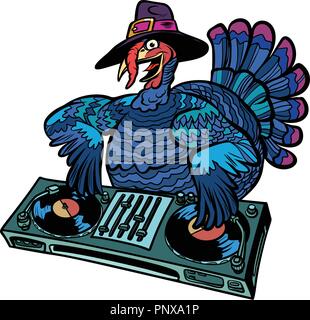 Thanksgiving Turkey character. Isolate on white background Stock Vector