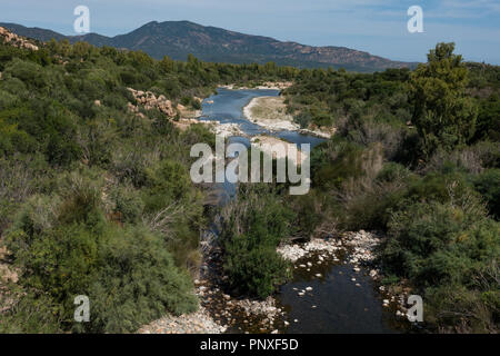 Riu Picocca and countryside. Southern Sardinia, Italy Stock Photo