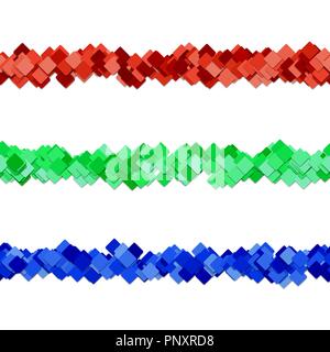 Pattern Seperated Seamless abstract square pattern paragraph dividing line design set ...