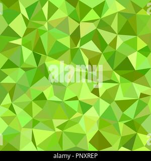 Abstract triangle mosaic background - polygonal vector design from triangles in green tones Stock Vector