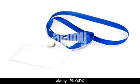 Blank bagde mockup isolated on white clipping path Stock Photo