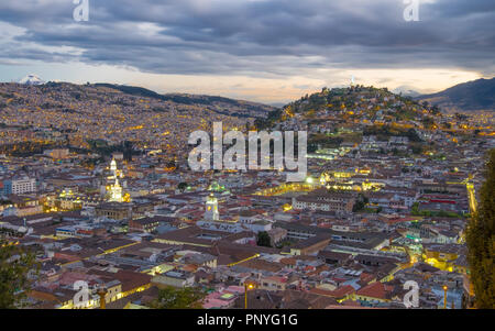 Quito, Ecuador, at night