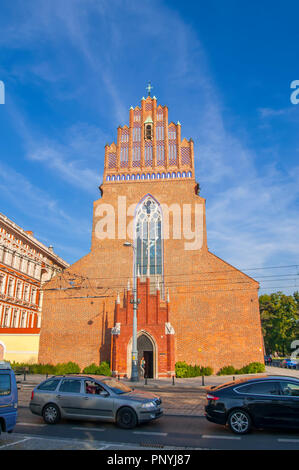 Corpus Christi Church (Parafia Rzymskokatolicka pw Bożego Ciała) façade in Wroclaw, Poland 2018 Stock Photo