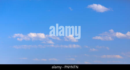 Serene blue sky with puffy clouds at Daybreak Utah Stock Photo