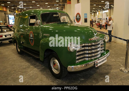 ISTANBUL, TURKEY - JULY 01, 2018: Chevrolet display at Istanbul Classic Automobile Festival Stock Photo