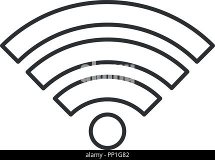 wifi symbol icon over white background, vector illustration Stock Vector