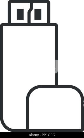 usb icon over white background, vector illustration Stock Vector