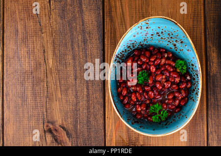 Canned beans in tomato sauce Stock Photo