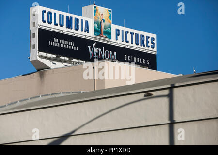 A logo sign outside of the headquarters of Sony Pictures Entertainment in Culver City, California on September 15, 2018. Stock Photo