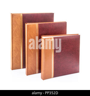 Three Photo Albums on a white background Stock Photo