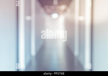 Blur background of alley in front of aparment room space room with bokeh light Stock Photo