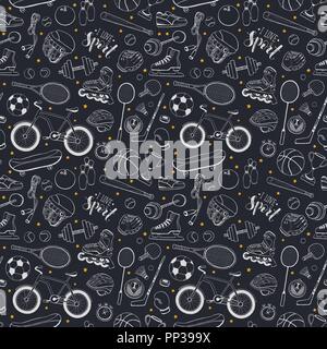 Sport Seamless Pattern Stock Vector