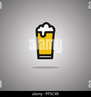 Glass Beer Illustration Gray Background With Gradient Stock Photo Alamy