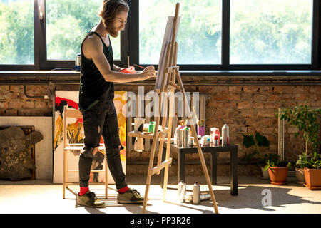 Male Artist in Sunlight Stock Photo