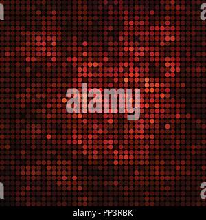 abstract vector colored round dots background - red Stock Vector