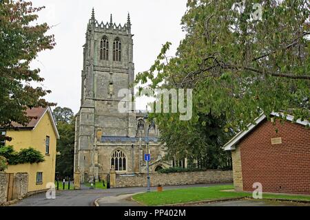 St Mary's Church, in Tickhill, Doncaster, South Yorkshire. Stock Photo