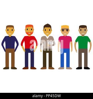 Cartoon people on a white background Stock Vector