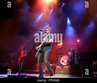 Jason Wade with Lifehouse performs in concert at the Sound Advice Amphitheatre in West Palm Beach Florida on August 3, 2007. Stock Photo