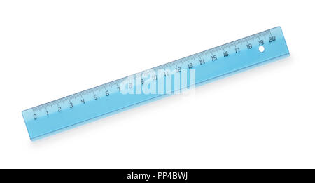 Plastic transparent Ruler with white background Stock Photo - Alamy