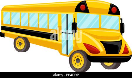 School Bus Template Vector Isolated Design Stock Vector