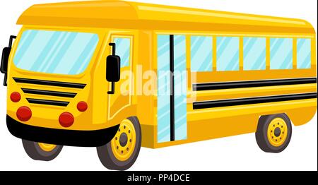 School Bus Template Vector Isolated Design Stock Vector