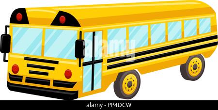 School Bus Template Vector Isolated Design Stock Vector
