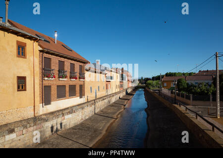 Camino de Santiago (Spain) - Hospital de Orbigo, along the way of St.James, in the spanish meseta Stock Photo