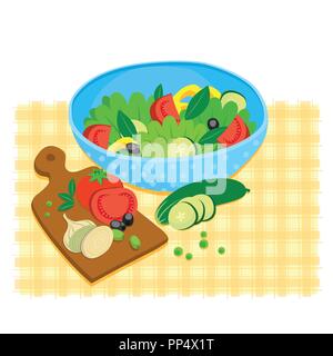 Cut vegetable and fruit set Stock Vector
