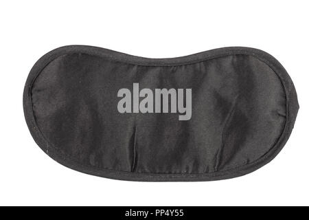 Black sleeping mask isolated on white background Stock Photo