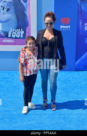 California, USA. 23rd Sept 2018. Judy Reyes and daughter Leila Rey Valencia attending the 'Smallfoot' world premiere at Regency Village Theater on September 22, 2018 in Westwood, California. Credit: Geisler-Fotopress GmbH/Alamy Live News Stock Photo
