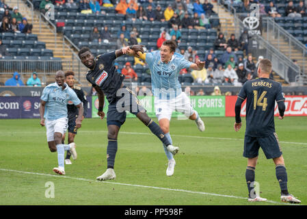 Chester, Pennsylvania, USA. 23rd Sep, 2018. Philadelphia Union's DERRICK JONES (8) in action against Sporting KC during the match at Talen Energy Stadium in Chester Pennsylvania Credit: Ricky Fitchett/ZUMA Wire/Alamy Live News Stock Photo