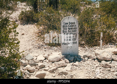 Grave Markers in Boothill Graveyard, Tombstone, Arizona Stock Photo