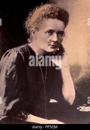 Marie Curie (1867-1934), Polish and naturalized-French physicist and chemist. Nobel prize. Stock Photo