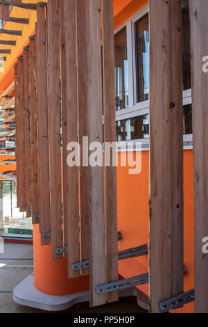 Building realized by Crab Studio architects for the Vienna University of Economics and Business in the Prater district. Stock Photo